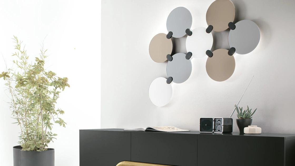 Specchio Atomo composto da 8 specchi con raccordo in metallo di Target Point