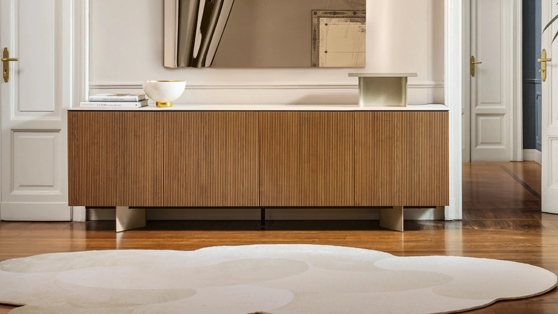 Tappeto dal design originale Curved di Calligaris