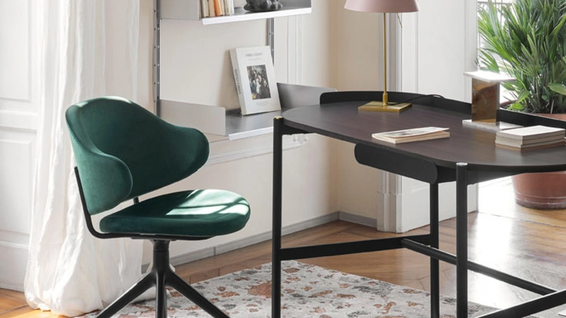 Scrittoio in legno con gambe in metallo Madame di Calligaris