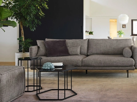 Renee esagonale con top in vetro e vetro ceramica con base in metallo di Calligaris