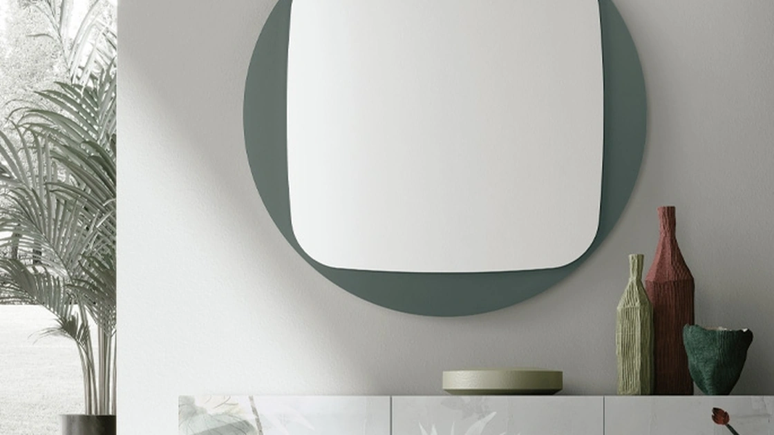 Specchio Space con cornice in vetro di Target Point