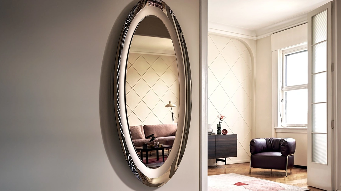 Specchio Surface con cornice a specchio di Calligaris