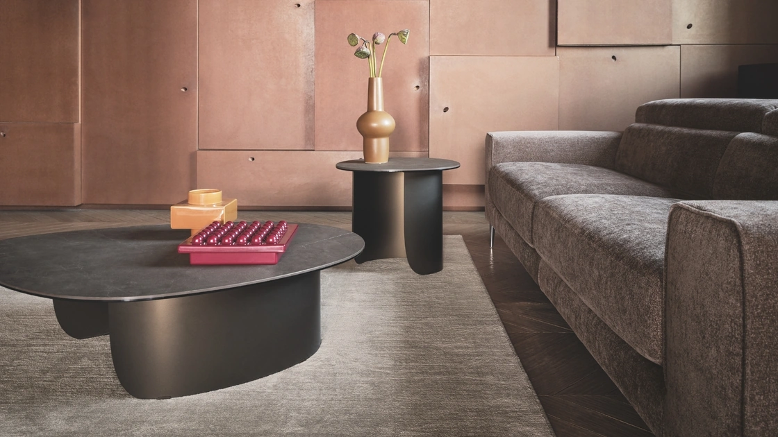 Tavolino Twins con top in ceramica di Calligaris