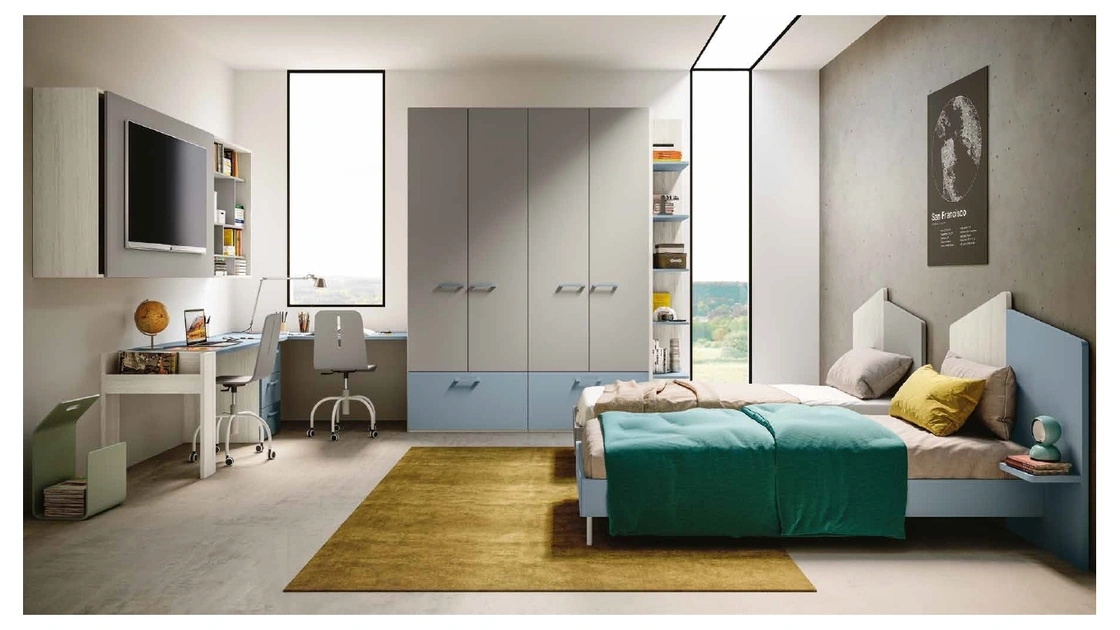 Cameretta componibile con angolo studio VCJ108 Imab