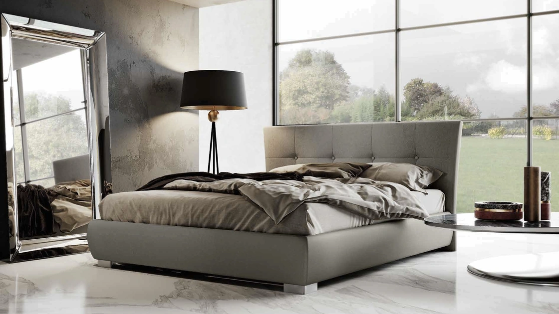 Letto in tessuto imbottito Esedra di Imab