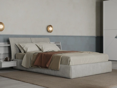 Letto matrimoniale in tessuto Soffio di Giessegi