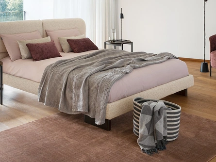 Letto in tessuto Kilian round di Calligaris