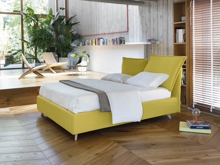 Letto moderno So Pop in tessuto imbottito di Noctis
