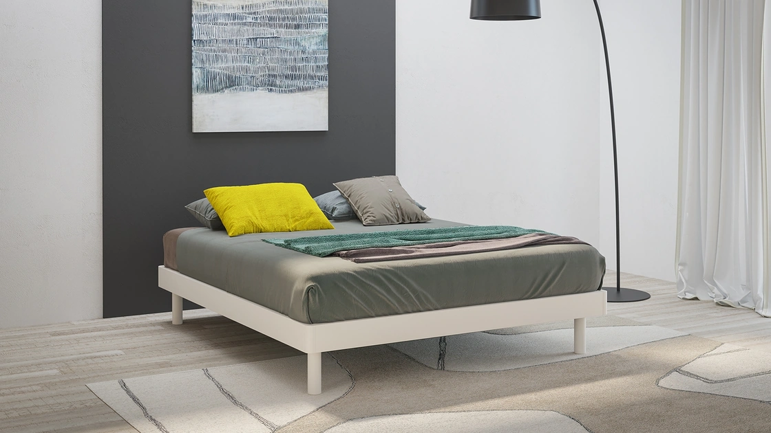 Letto sommier Reno in laccato opaco di Giessegi