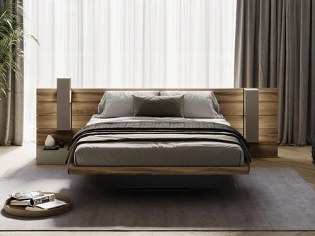 Letto in legno con box contenitore Sestante di Fimar