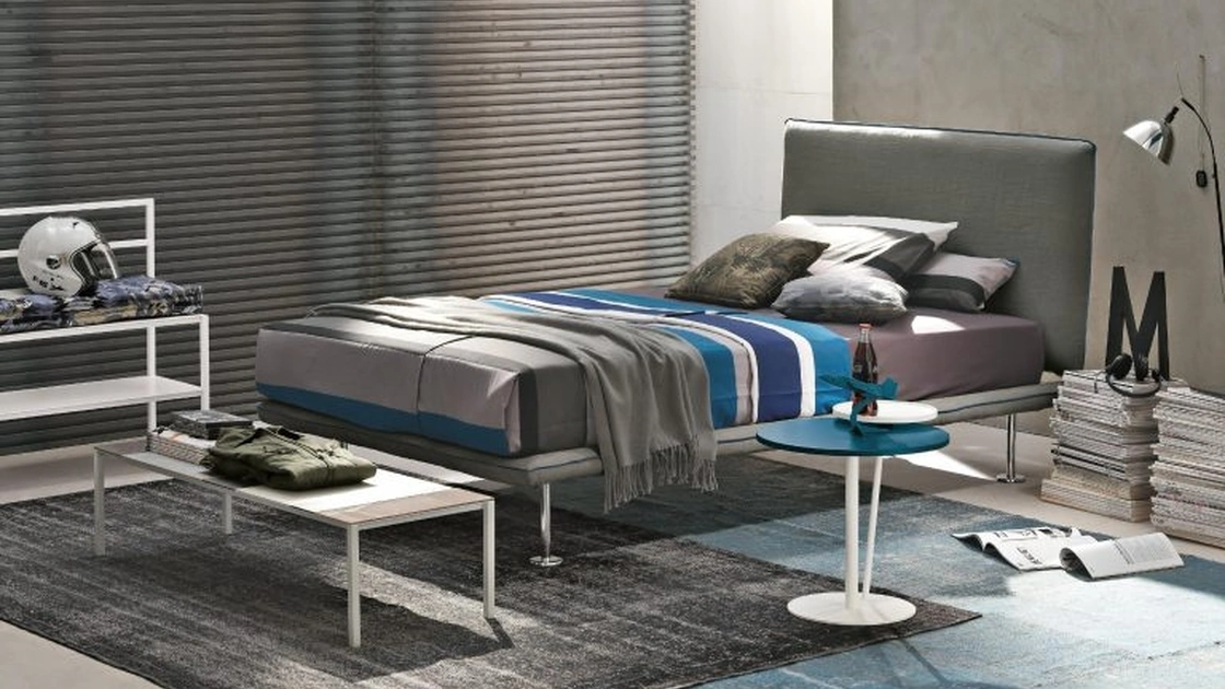 Letto singolo in tessuto Bravo di Tomasella