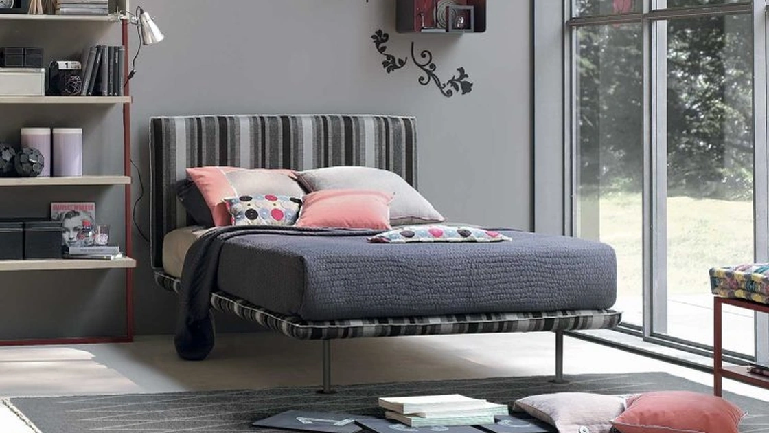 Letto singolo in tessuto Bravo di Tomasella