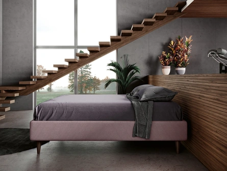 Letto matrimoniale in tessuto Sommier di Imab