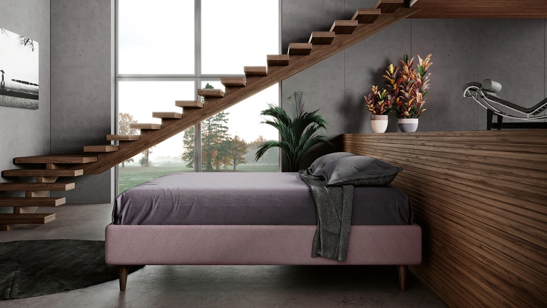 Letto matrimoniale in tessuto Sommier di Imab