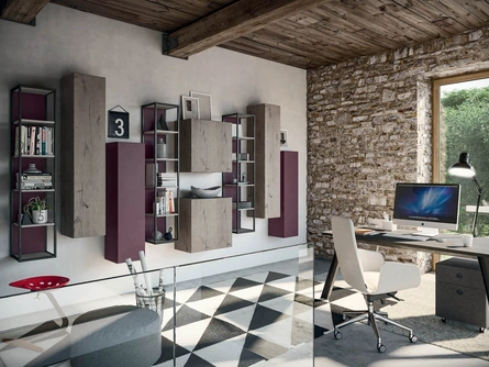 Libreria Rebel CF 172 in legno e laccato di Fimar
