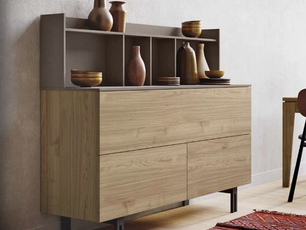 Madia Buffet finitura Noce biondo e Bronzo di Imab