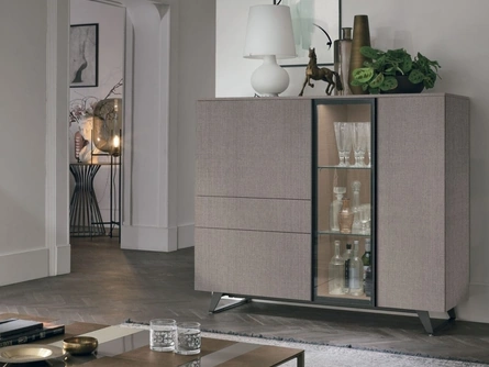 Madia Verticale Metropolis C01 in materico rovere sabbia di Tomasella