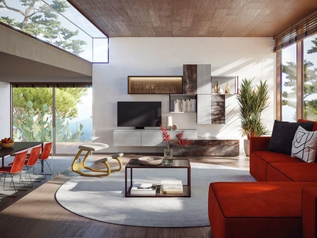 Parete Attrezzata Living LV725 di Giessegi