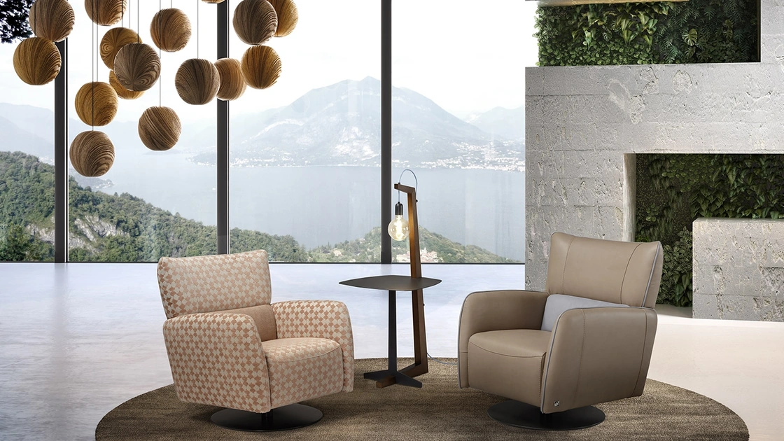 Poltroncina Honey in pelle o tessuto di Egoitaliano
