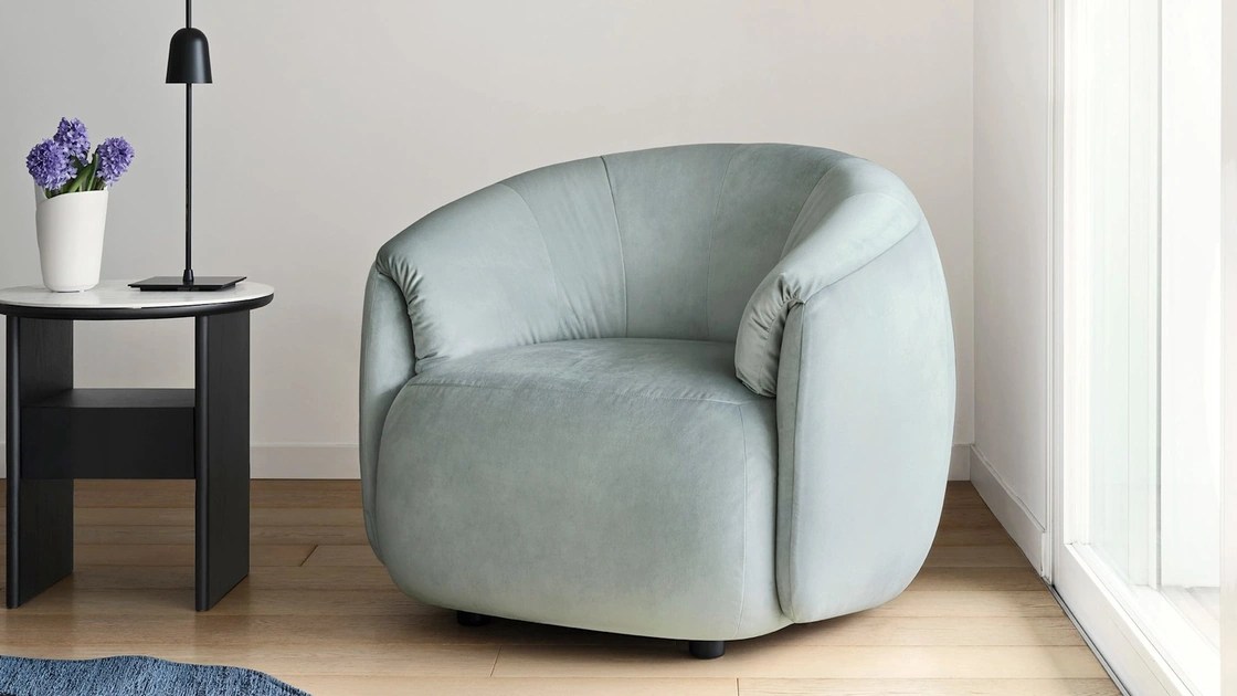 Poltroncina Haven in tessuto imbottito di Calligaris