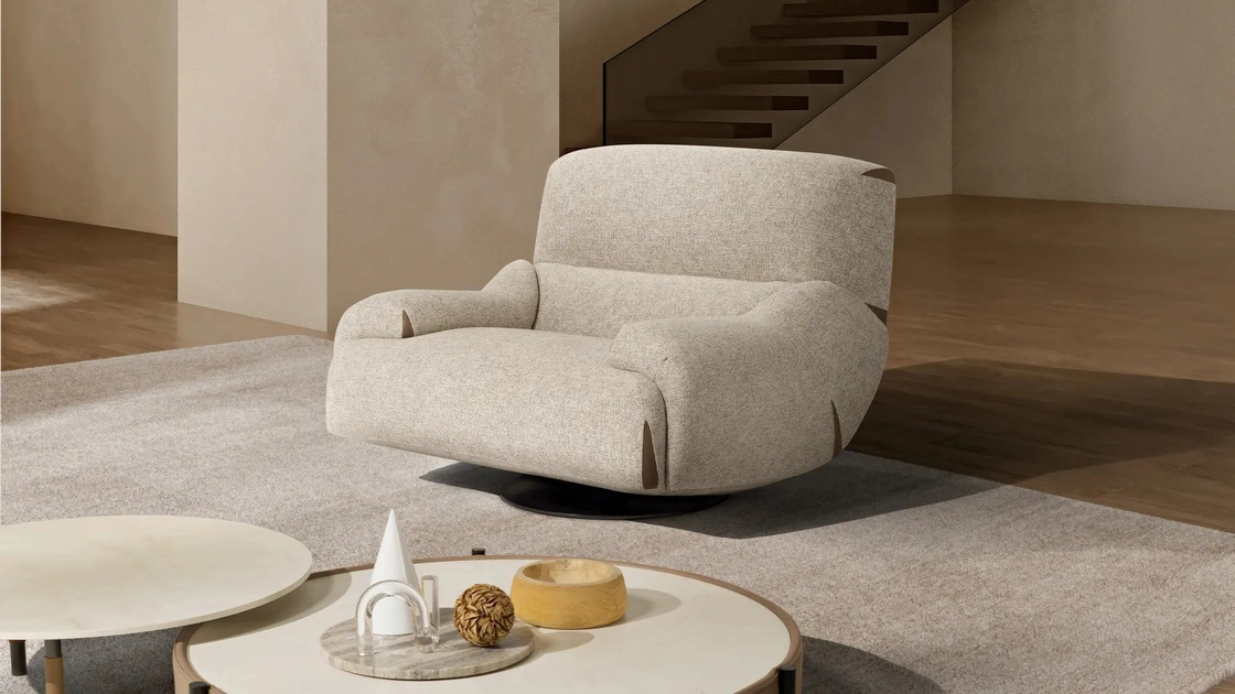 Poltrona imbottita Swing di Max Divani
