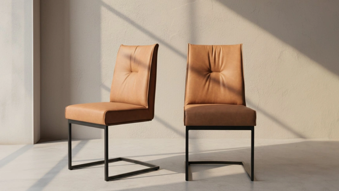Sedia imbottita in pelle Romy di Calligaris