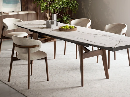 Tavolo allungabile in ceramica con struttura in legno Abrey di Calligaris