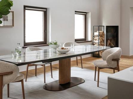 Tavolo allungabile Cameo in ceramica di Calligaris