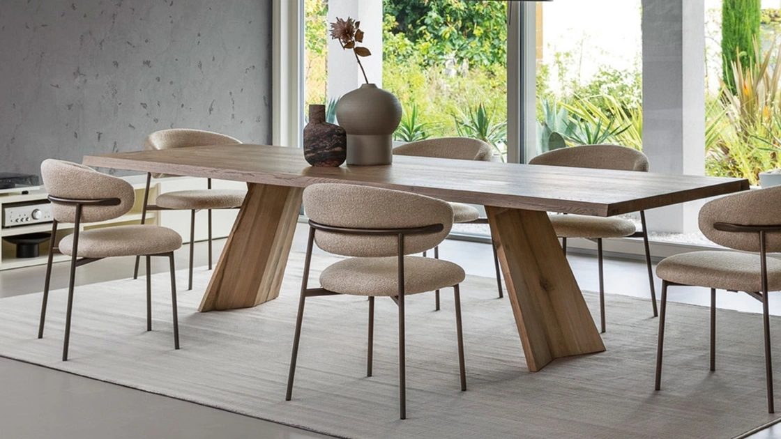 Tavolo rettangolare Icaro in rovere di Calligaris