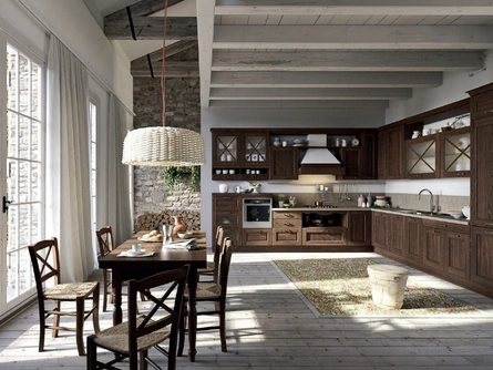 Cucina Classica Bellagio angolare in Frassino tinto Noce di Aran