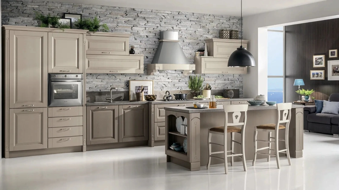 Cucina Classica in Rovere con isola Bolgheri 01 di Stosa