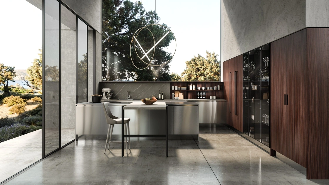 Cucina Design con penisola Aciarium di Aran