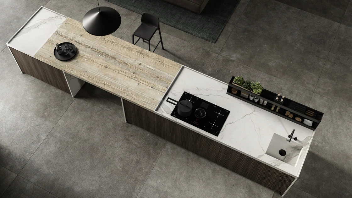 Cucina Design con isola Lab13 Kitchen 07 di Aran