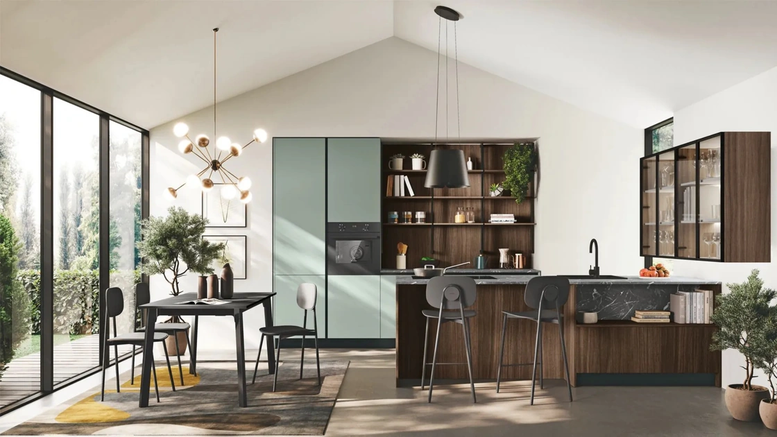Cucina Moderna con penisola Art-Kaya 04 di Stosa