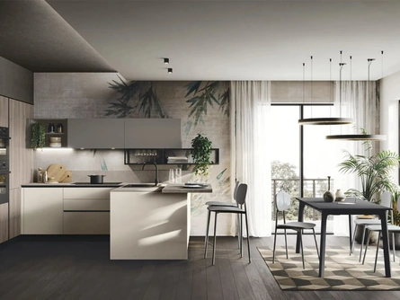 Cucina Moderna con penisola Art-Kaya 05 di Stosa