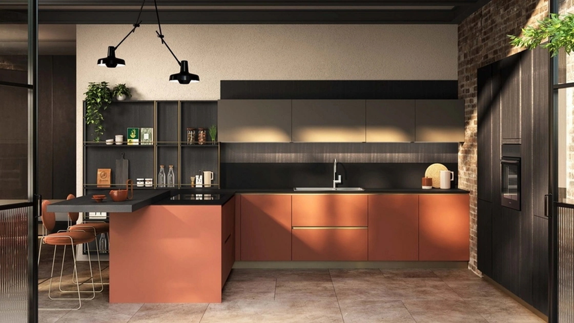 Cucina Moderna con penisola Ginevra 02 di Ciao Cucine